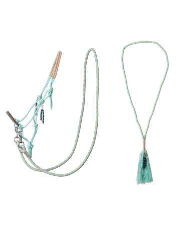 ARBO-INOX Knotted Halter Reins Neck Ring Combo Set Knotted Halter Set (Pony Ice-Green) Pony Ice-Green