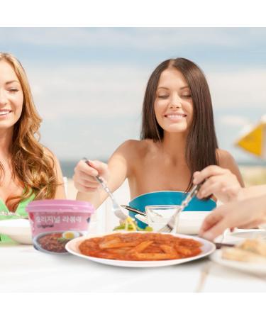 Tteokbokki Pink Rocket Korean Rice Cake Carbonara 120g - 2 Servings | Carbonara Flavor - Buy Online on GoSupps.com