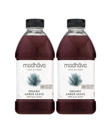Madhava Naturally Sweet Organic Blue Agave Low-Glycemic Sweetener  Amber Raw  46 Ounce (Packaging may vary) - Buy Online on GoSupps.com