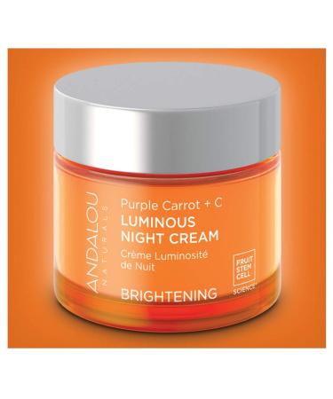 Andalou Naturals Purple Carrot + C Luminous Night Cream 1.7 oz - Brightening Skin Treatment - Buy Online on GoSupps.com