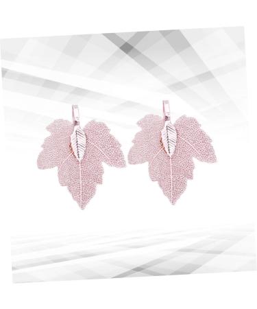 EXCEART 4 Pcs Key Rings for Keychains Leaf Charm Connector Alloy Pendant Charm Set Combo Plate Cereals 3.5*2.7*0.1cm Pink - Buy Online on GoSupps.com