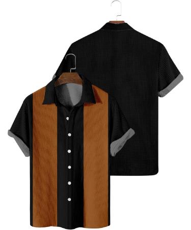 Men's Hawaii Shirt - Revers Striped Print Summer Short Sleeve T-Shirt | Casual Beach & Leisure Wear | Funky Army Green Western Shirt - Buy Online on GoSupps.com