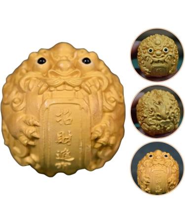 Warmhm Kylin Statue - Handcrafted Peach Wood Bagua Feng Shui Decor Baoding Balls & Fitness Tools - Buy Online on GoSupps.com
