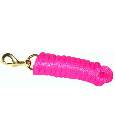Hamilton Poly Lead with Bolt Snap, Hot Pink, 5/8" Thick x 10' Long
