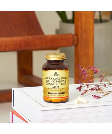 Solgar Extra Concentrate Glucosamine Chondroitin MSM - High Quality - Patented Ingredient - High Concentration - Food Supplement - Bottle of 60 Tablets - Buy Online on GoSupps.com