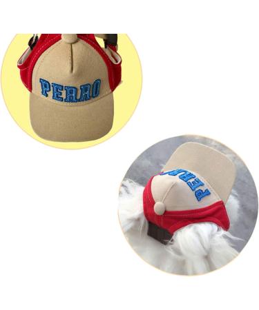 PetPhindU Dog Sun Hat | Baseball Cap for Pets - Red Peaked Cap with Letter Print - Shading Accessory for Dogs - Buy Online on GoSupps.com