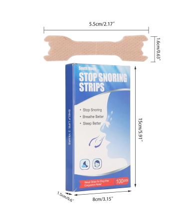 100pcs Sleep Nasal Strips for Easy Breathing and Anti-Snoring | Promotes Relaxation and Relieves Congestion | Daily Use - Buy Online on GoSupps.com