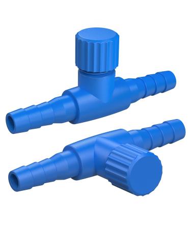 Pawfly aquarium Air regulatory valves for 5 mm ID Airline hoses disposable plastic-air-air flow regulators Regulators Adjustable blue air pump accessories for aquariums 10 pack