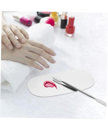 Hemoton Makeup Palette Set - Professional Foundation & Mixing Tray - Stainless Steel Nail Plate - 12.6x7.5cm - Perfect for Makeup Artists - Buy Online on GoSupps.com