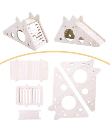 Molain Wooden Hamster House with Ladder & Slide | DIY Small Animal Activity Toys & Accessories - Buy Online on GoSupps.com