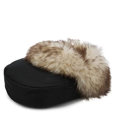 Lambskin foot warmer black/stracciatella cuddly merino fur warm