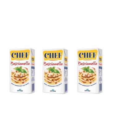 Parmalat Set of 3 classic b chamel sauces for cooking Parmalat Chef Besciamella 500 ml of natural ingredients ready to cook