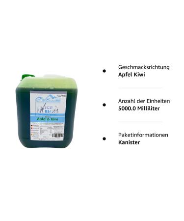 Buy Ice Br Slush Syrup - 12 Fruity Varieties 5L Concentrate | Apple Kiwi Flavor | Perfect for Slushy Maker & Homemade Beverages - Buy Online on GoSupps.com
