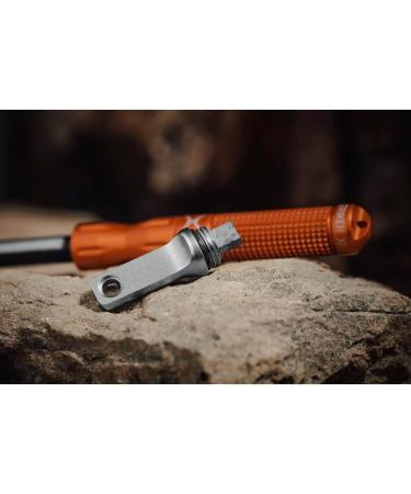 Exotac nanoSTRIKER XL: Waterproof Ferrocerium Fire Starter with Stainless Steel and Tungsten Carbide Striker - 1/4 inch Ferro Rod, Up to 3,000 Strikes, Blaze Orange - Buy Online on GoSupps.com