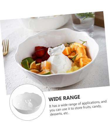 Milisten 1pc Polar Bear Fruit Bowl Large Ceramic Bowl Soup Bowls Large Kitchen Storage Ceramic Fruit Bowl Ceramic Serving Bowl Storage Bowl White Dessert Cereal Bowl Ceramics 3D - Buy Online on GoSupps.com