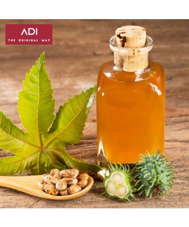 ADI USDA Certified Organic Castor Oil - Boost Hair Growth for Thicker Hair Lashes & Eyebrows | 8.8 fl oz - International Shipping Available - Buy Online on GoSupps.com
