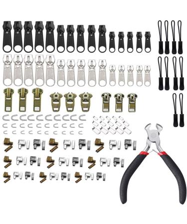 Everything in One Pack Zipper Repair Kit Zipper Replacement Pack Zipper Fix Instant with Zipper Install Pliers Tool by DmHirmg