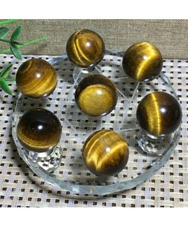 Pedestal of Seven Star Array Natural Tiger Eye Quartz Crystal Ball Beautiful Natural Crystal Stone QINTINYIN Full of Texture A set of - Buy Online on GoSupps.com