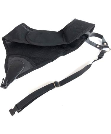 Archery Chest Guard - Upgraded Black Adjustable Nylon Mesh PU Protector for Men and Women | Free Size Hunting and Shooting Chest Protection - Buy Online on GoSupps.com