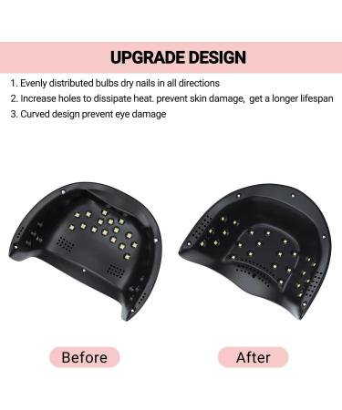 MelodySusie 48W UV LED Nail Lamp - Professional Nail Dryer for Gel Polish with 4 Timer Settings - Salon Quality UV Light for Mother's Day Gifts - Buy Online on GoSupps.com