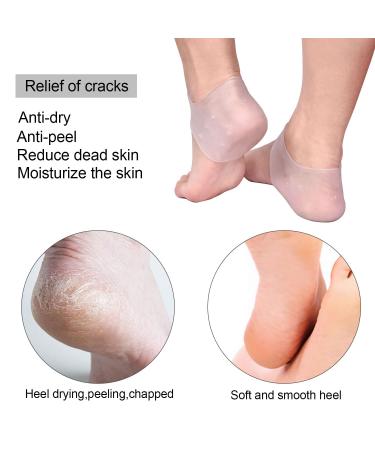 Silicone Gel Heel Socks for Plantar Fasciitis Relief and Skin Care - 2 Pairs - Buy Online on GoSupps.com