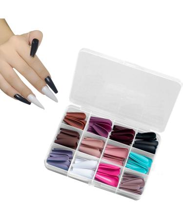 Press on Nails | Matte and Glossy False Nail Tips - Full Long Ballerina Fake Nails Matte and Glossy False Nail for Women Girls Rossev - Buy Online on GoSupps.com