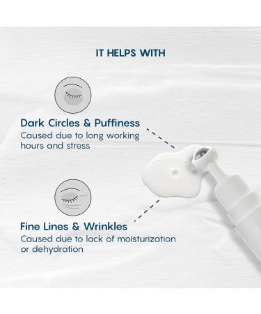 Natural Vita Rich Under Eye Cream - Reduce Dark Circles & Puffiness with Cooling Roller | Chia Seed & Coffee Oil | 15gm (Pack of 2 - Buy Online on GoSupps.com