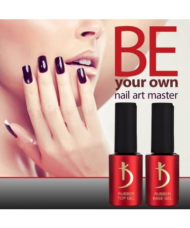 Kodi Professional Rubber Top & Base Gel Set | 15ml | Soak Off Polish Coat Kit for Long Lasting Nails | Non-Toxic & Scentless | LED/UV Cure - Buy Online on GoSupps.com
