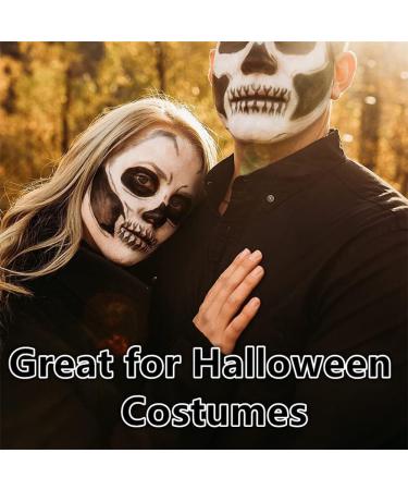 Go Ho White Face Paint 0.88 oz - Safe Water Based Halloween Makeup for Adults & Children - Ideal for Vampire, Skeleton, Clown, Joker SFX Cosplay Costumes - 25g - Buy Online on GoSupps.com