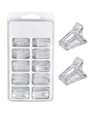 100-Piece Gel Nail Extension Set - Dual Forms & Almond Shapes for Polygel - Sportoo EU106 - Buy Online on GoSupps.com