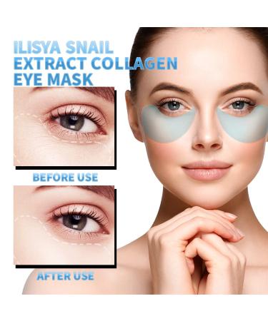 ROUSE Snail Extract Collagen Under Eye Patches - Hyaluronic Acid Anti-Aging Mask for Dark Circles & Eye Bags - 60pcs Blue - Buy Online on GoSupps.com