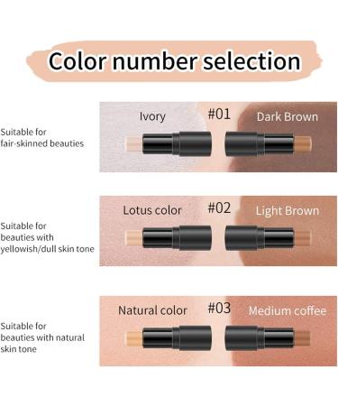 PICKX Highlighter Stick Contouring Stick Concealer Contour Dual 2-in-1 Makeup Concealer Contour Cream Set Lasting Contouring Makeup Set (3PC) - Buy Online on GoSupps.com