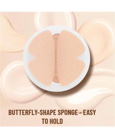 GeRRiT Butterfly Cushion BB Cream Moisturizing Concealer Makeup Base Liquid Foundation Concealer 2 in 1 Blocks Sun Waterproof Concealer Cream Long Lasting Concealer Concealer Pore - Buy Online on GoSupps.com