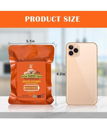 BDH High Energy Bar Mixed Fruit Flavor 7400 Calories | 125g*12bags MRE Survival High Energy Emergency Food Ration Compressed Biscuits Long shelf-life for Outdoor Activities Crisis Disaster Preparation Compact Packaging - Buy Online on GoSupps.com