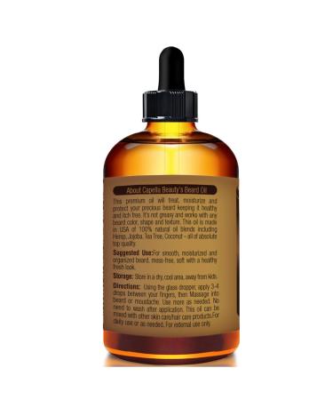 Natural Beard Oil for Men | Grooms Beard & Mustache | Boosts Growth & Softness | 100% Organic (4oz - Buy Online on GoSupps.com