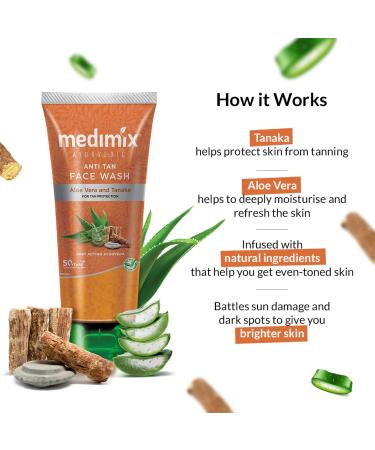 Medimix Ayurvedic Anti Tan Face Wash 100ml (Pack of 2) - Buy Online on GoSupps.com