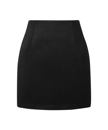 Short rock short skater skirt for women flowers ruffles short rock a line skirt dance skirt shirt extension rock women winter skirt black m