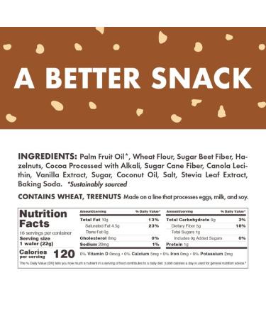 Rip Van AM YUM Chocolate Hazelnut Keto Snacks - Non-GMO & Healthy Low Carb, Low Sugar, Low Calorie Snack - 16 Count - Buy Online on GoSupps.com