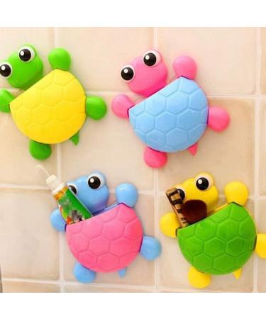 Cabilock Cute Cartoon Toothbrush Holder Set - 2 Suction Holders for Kids - Family Organizer for Toothbrushes & Toothpaste - Yellow - 12.5x16.5cm - Buy Online on GoSupps.com