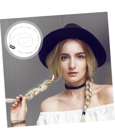 minkissy Pearl Chain Hair Clip Hair Pearls Bridal Hair Pieces Head Piece for Wedding Bride Hair Jewelry Hair Extension Chains Hair Ties for Girls Hair Extension Tassel Hair Extension Clip - Buy Online on GoSupps.com
