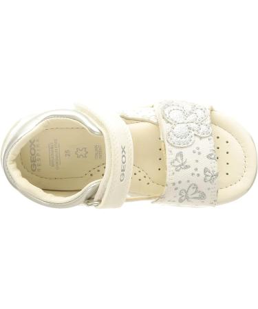 Geox Baby Girl's Sandal - Tapuz First Steps - Size 5 UK Child - White/Silver - Buy Online on GoSupps.com