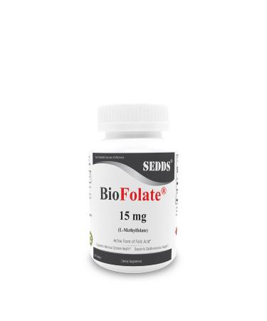 SEDDS BioFolate (L-Methylfolate) 15mg | 60 Tablets | Value Size | Bioavailable Form of Folic Acid | Optimized and Activated | Non-GMO Gluten Free Made in USA | Methyl Folate 5-MTHF