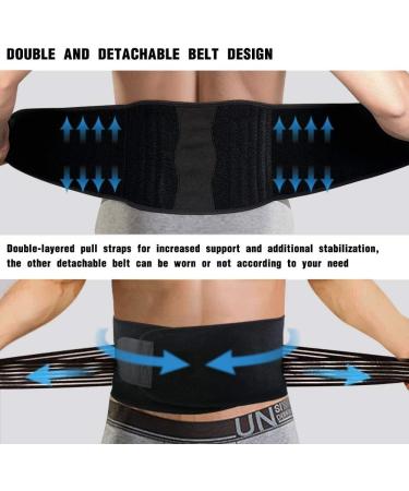Dinoka Back Support Belt for Men & Women - Adjustable Lumbar Pain Relief & Waist Trimmer - Double Lock Design for Maximum Comfort - Buy Online on GoSupps.com