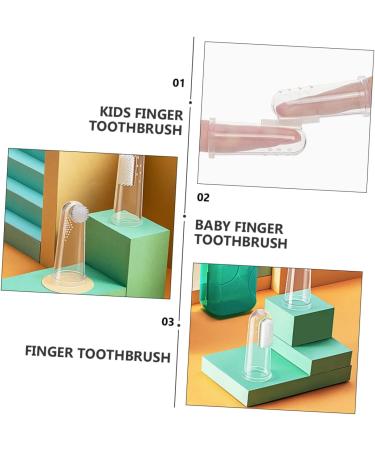 Buy Healvian Finger Toothbrush Set for Toddlers Portable Baby Oral Cleaning Solution | 3 Sets of Children's Toothbrushes - Buy Online on GoSupps.com