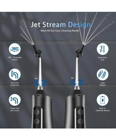 Electric Ear Wax Removal Tool - Water Powered Ear Cleaner 6 Tips Safe Ear Irrigation 9 Pressure Modes USB Rechargeable - Family Essential - Buy Online on GoSupps.com
