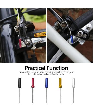 AYQWE Bike Cable End Caps Set | 50pcs 5 Colors Crimps & Cutter | Stainless Steel Wire Rope Aircraft Bicycle Tool - Buy Online on GoSupps.com
