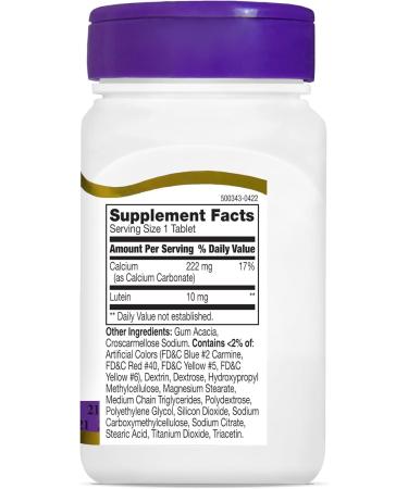 21st Century Lutein 10 Mg Tablets 60-Count - Buy Online on GoSupps.com