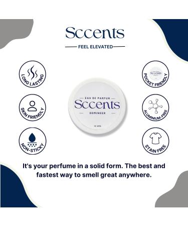 S'ccent's Domineer Alcohol Free Solid Perfume | Fresh Flowery Solid Cologne Perfume for Men & Women | Strong & Lasting Fragrance | Gifting Pack for Him & Her - Buy Online on GoSupps.com