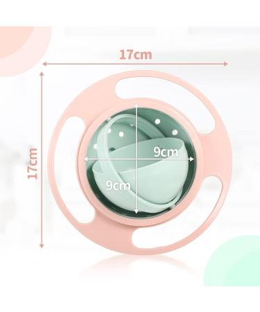 Universal Gyro Bowl - Leak-Proof 360 Rotating Magic Bowl for Toddlers - Spout-Proof & Fun Light Pink Design - Buy Online on GoSupps.com