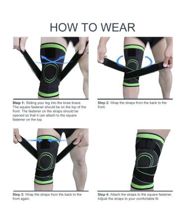 Vitoki Knee Support for Men & Women - XXL Green - Ergonomic Comfort & Pain Relief - Buy Online on GoSupps.com